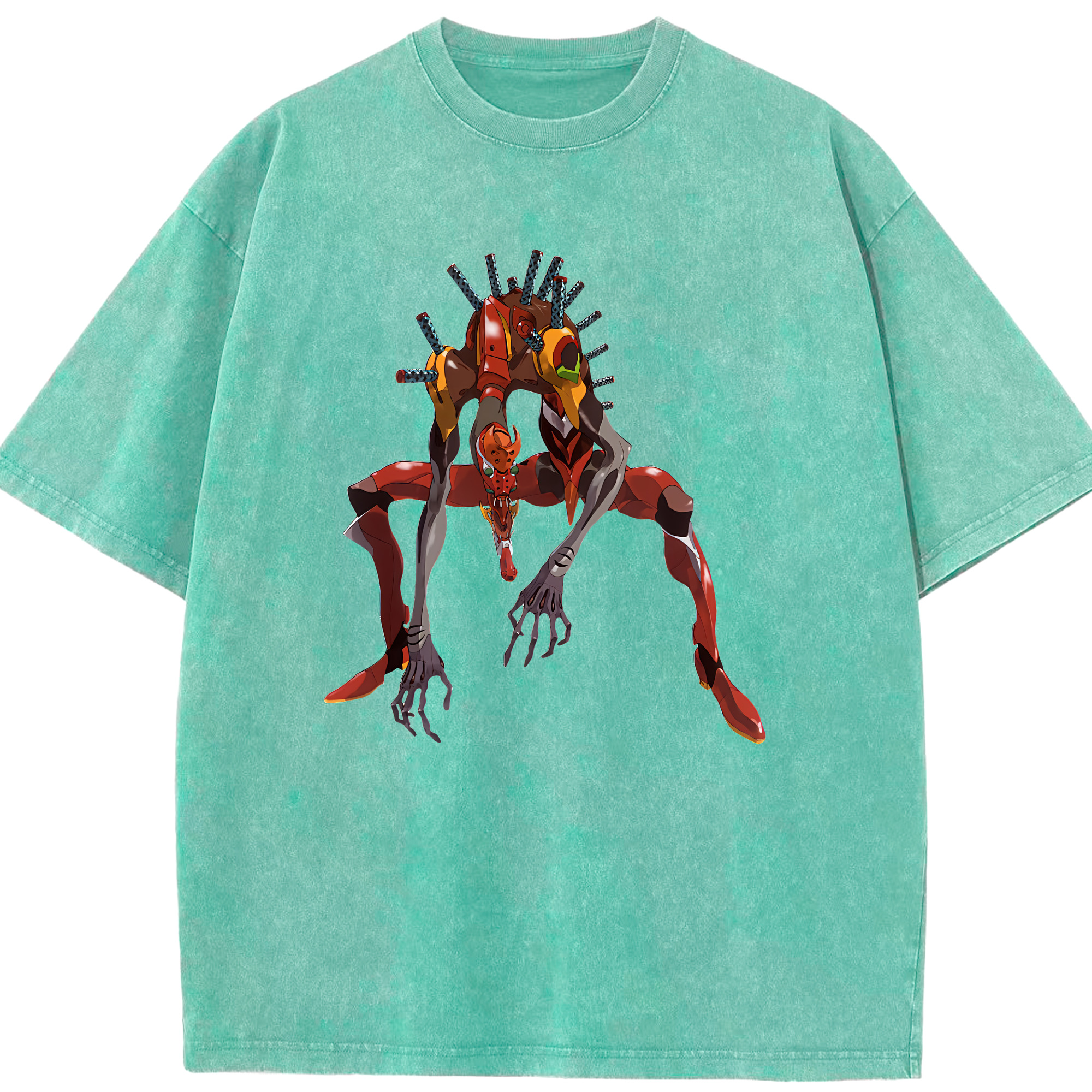（画像用） EVA 新世紀エヴァンゲリオン 綿100% ヴィンテージ風 半袖Tシャツ（フロントプリント）